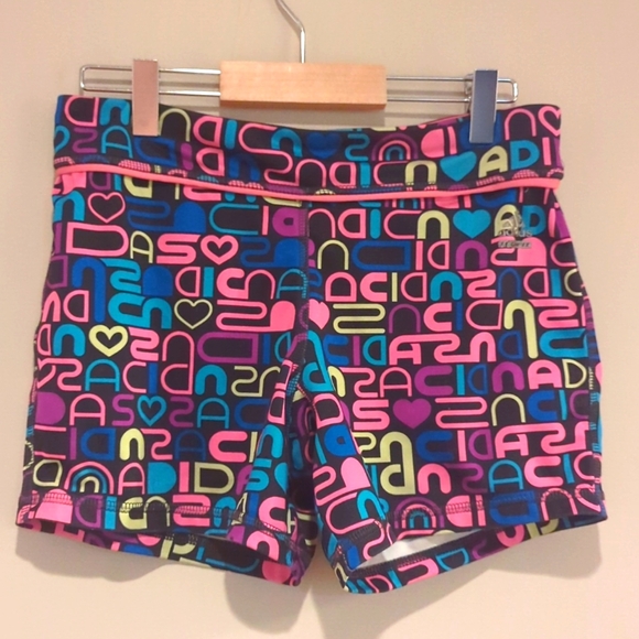 Adidas medium colorful  spandex gym shorts - Picture 1 of 2